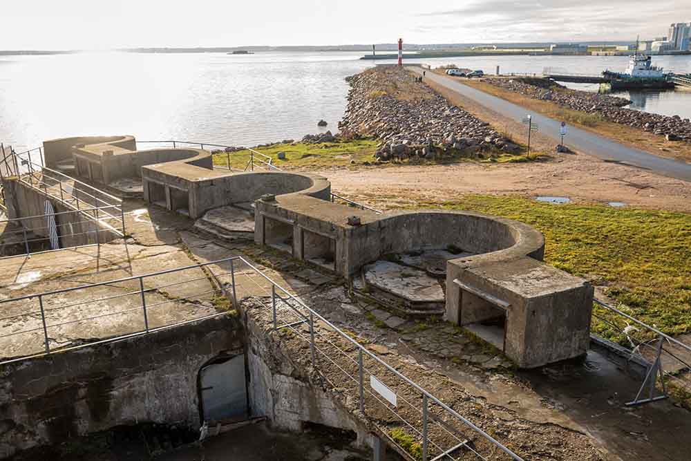 Форт Константин, бетонные укрепления для четырех орудий во время Второй мировой войны, Кронштадт