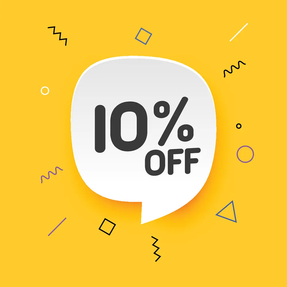 Клипарт с надписью 10% OFF