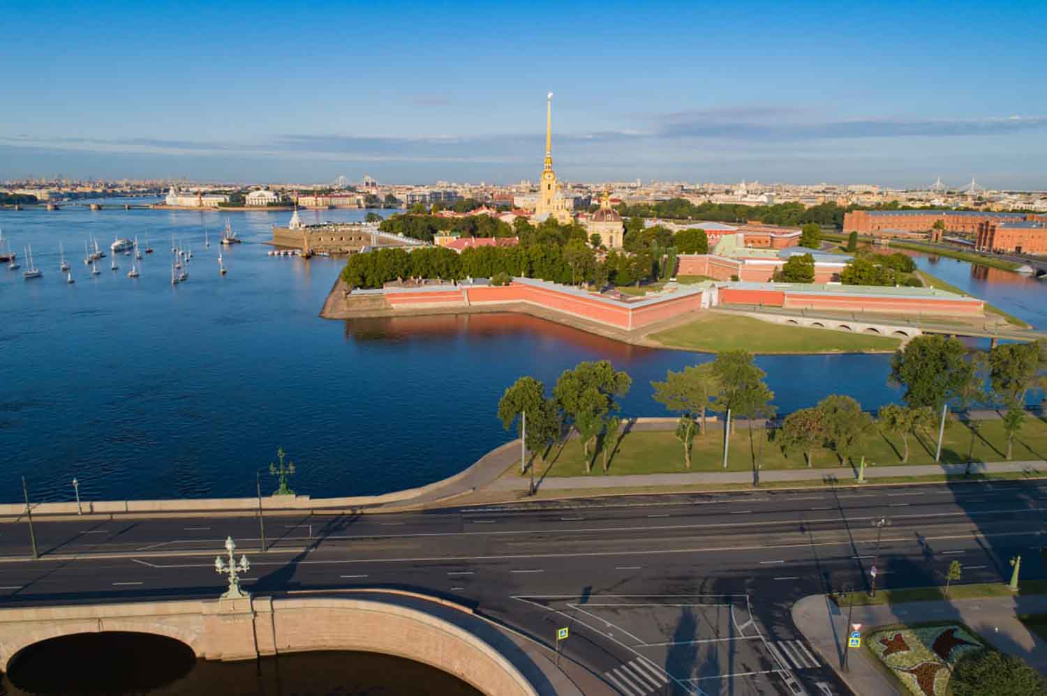 Вид на Петербург с воздуха
