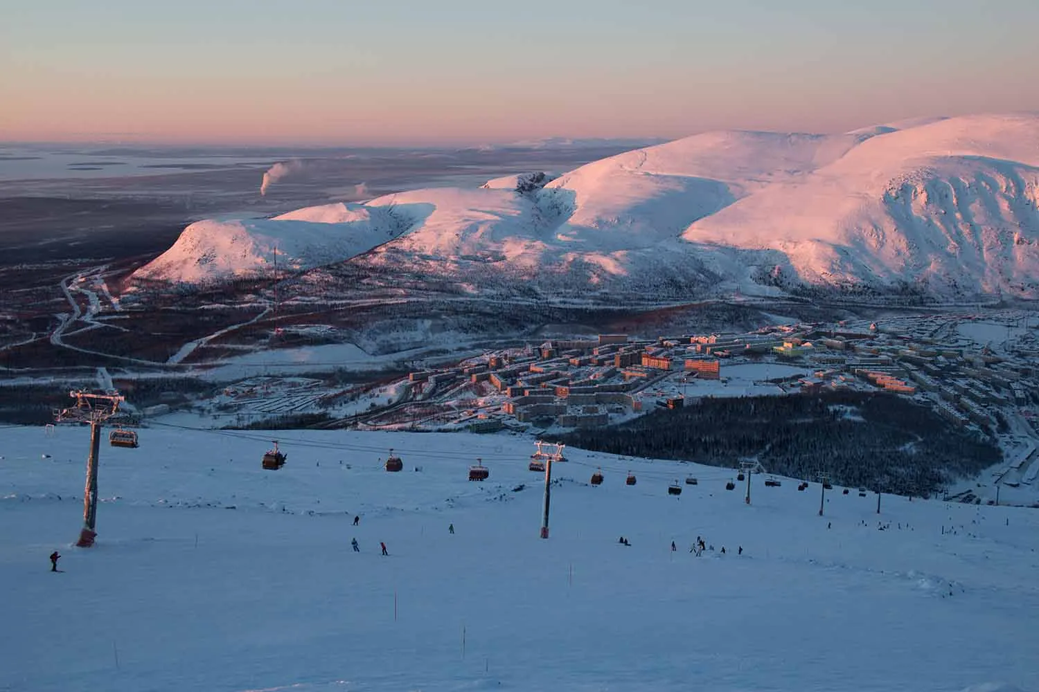 Хибины горнолыжный курорт фото зима